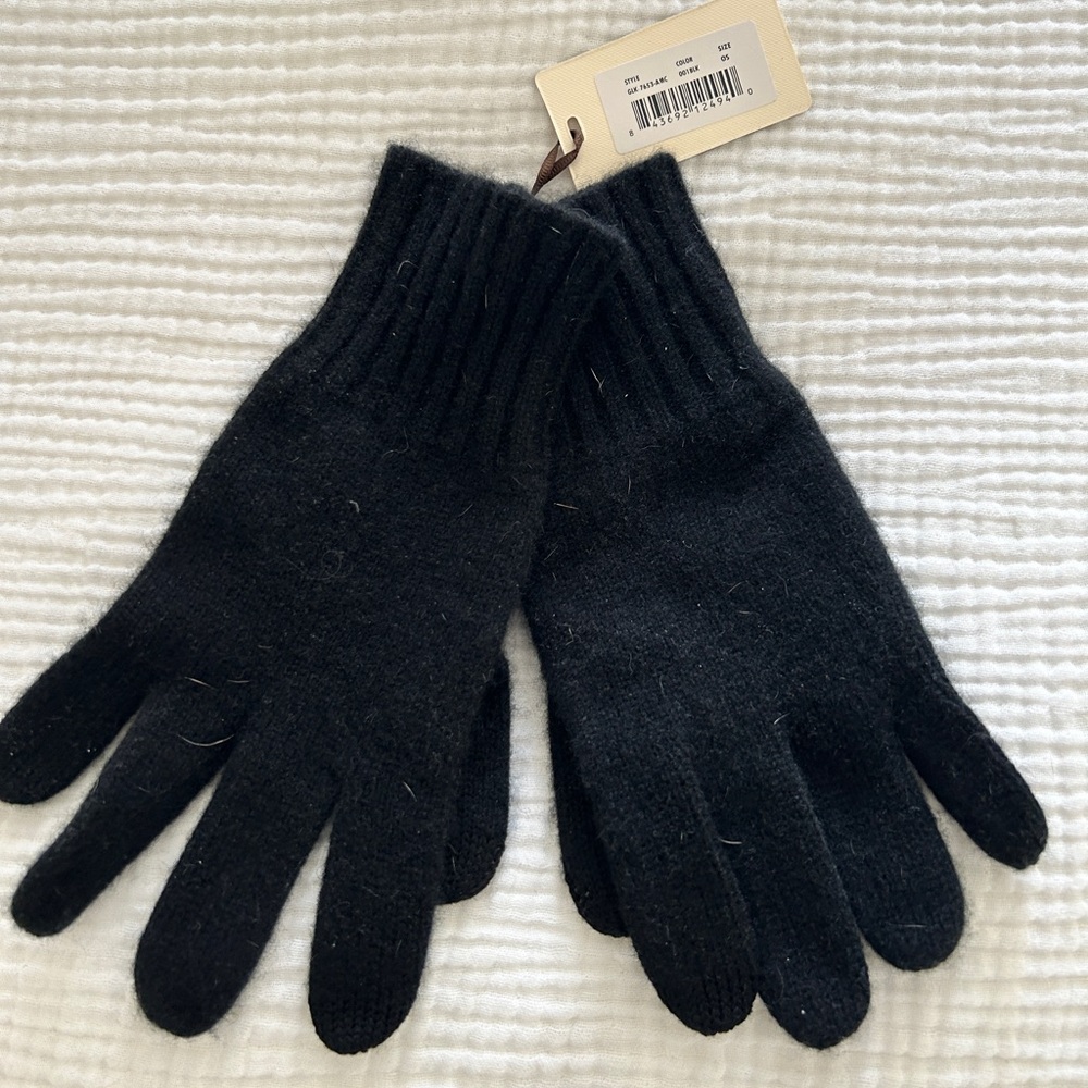 Amicale cashmere black gloves